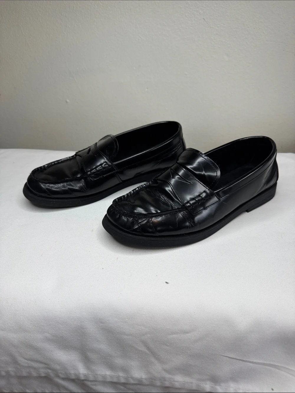 Florsheim Croquet Jr Boys Moc Toe Penny Loafers. Sz Big Kid 7.